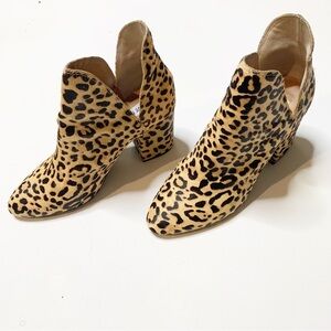 Steve Madden Leopard Stacked Heel Booties